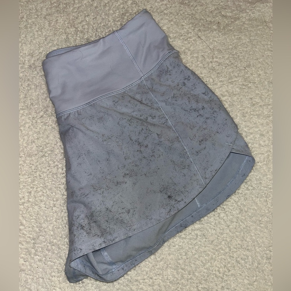 Light Blue Lululemon Speed Up Shorts
